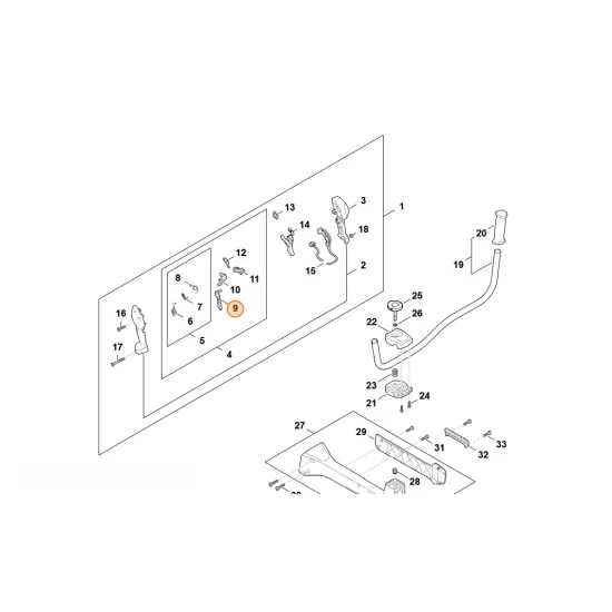 STIHL  Blokada dźwigni przełącznika FA03 435 6300